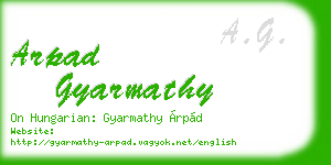 arpad gyarmathy business card