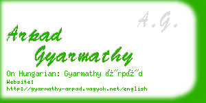 arpad gyarmathy business card